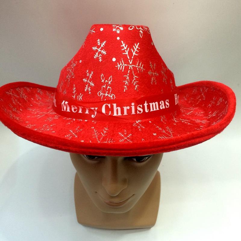 倩芳节日假发帽子外国人老外外贸出口圣诞节日帽子Merry Christmas hat职业帽5444详情图1