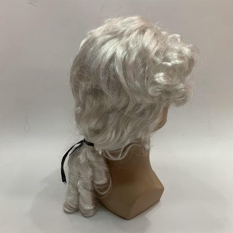 Lawyer wigs, European and American export trade, judge lawyer wigs, head covers, cosplay wigs, wigs, head covers Specification image