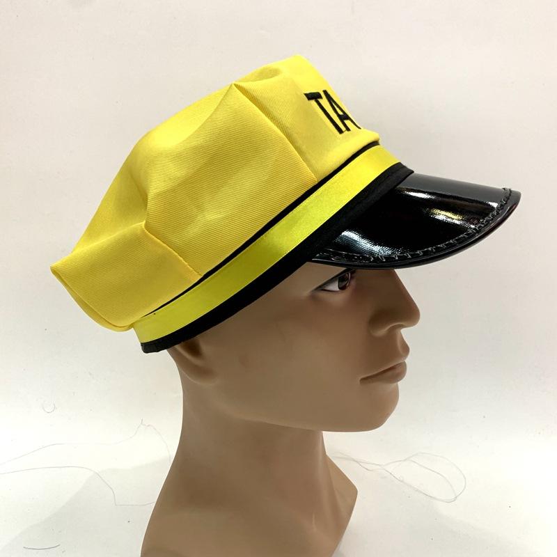 Yellow car, TAXI, taxi hat, masquerade ball, performance hat, custom-made wholesale, foreign trade export of all kinds of hats details Picture