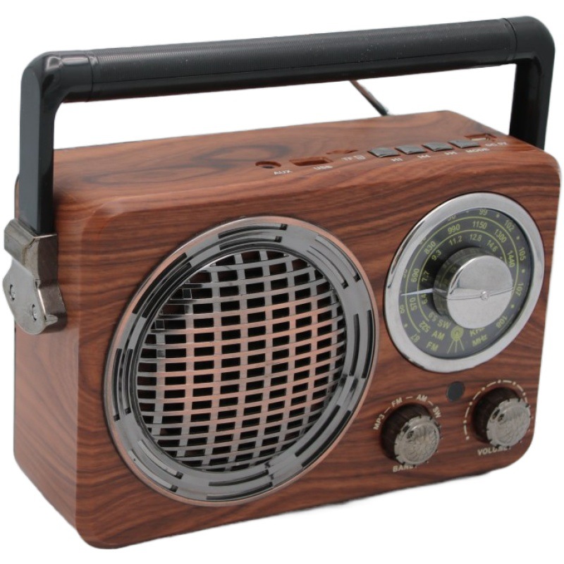 cmik retro wooden D Bluetooth speaker, outdoor handheld portable speaker, home computer, mobile phone subwoofer details Picture