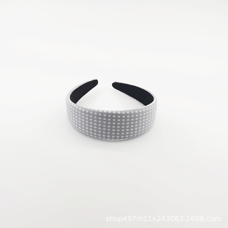 New 0.2 Thin Sponge Full Head Hoop Europe And The United States Ancient Simple Fashion Wide Edge Hair Card Polka Dot Headwear Manufacturers Direct Supply undefined