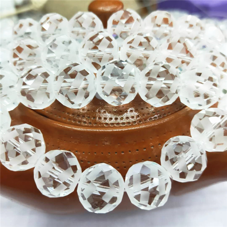 Wholesale of special crystal jewelry cut white crystal loose beads, DIY glass semi-finished jewelry beads, factory direct sales Specification image