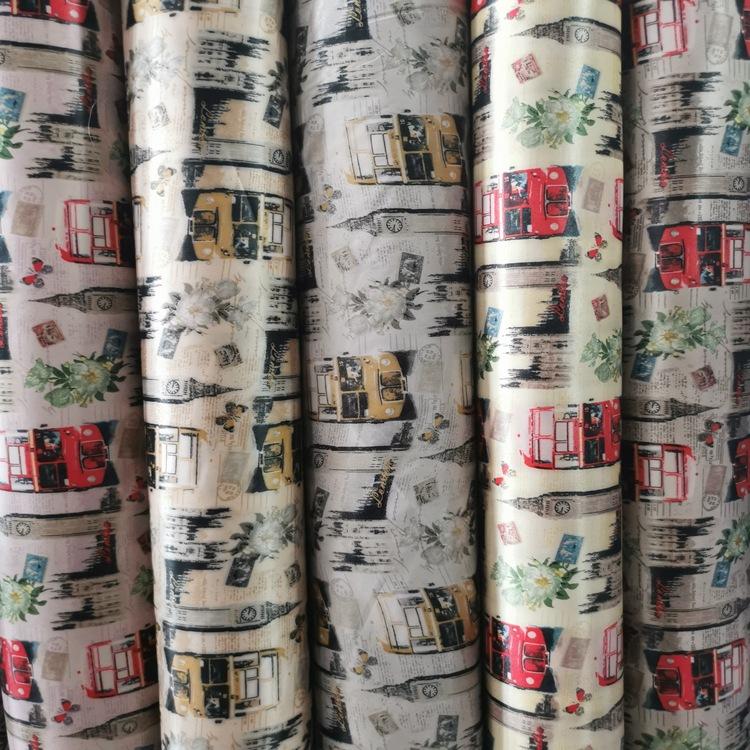 The color-printed series is in large stock and sold directly by the factory. It is a hot-selling outer packaging fabric for bags, cosmetic bags, handbags, etc