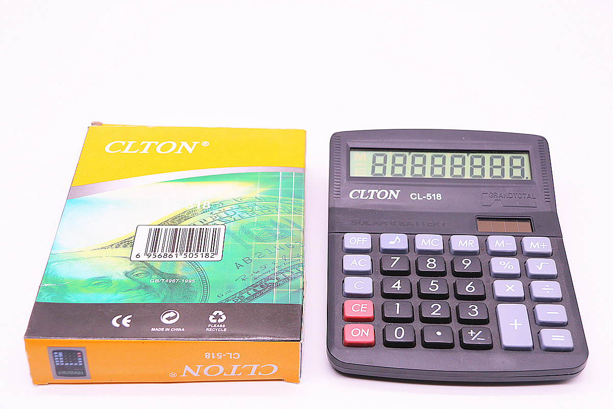 The manufacturer directly supplies the ultra-smart cross-border calculator CLTON CL-518 calculator with 8-digit sound