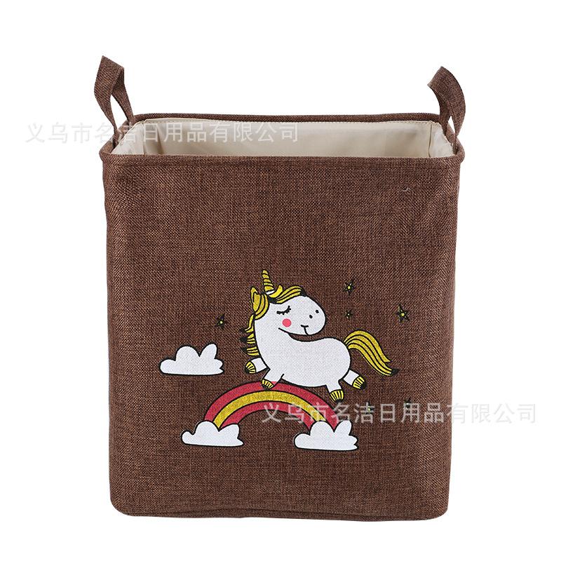 Factory Direct Sales Modern Simple Cartoon Foldable Thick Laundry Basket Toy Basket Storage Basket Dirty Clothes Basket Storage Bucket undefined