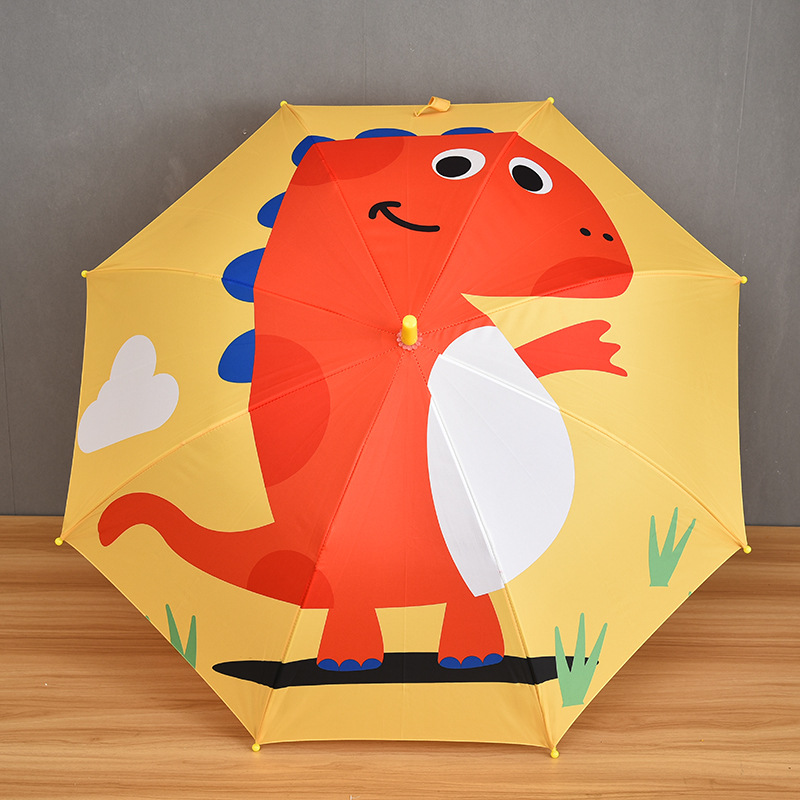 数码动物儿童雨伞长柄直杆晴雨伞可爱卡通小孩广告伞定制LOGO批发详情图7