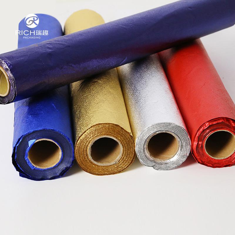 瑞趣家居 锡箔纸鲜花束包装纸 包花酒店装修防水材料 45cm*30m