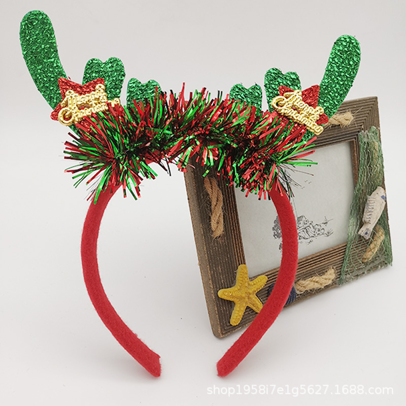 Christmas headbands, Christmas headwear decorations, hair accessories for children, girls, princesses, little girls, Christmas antler headbands for girls undefined