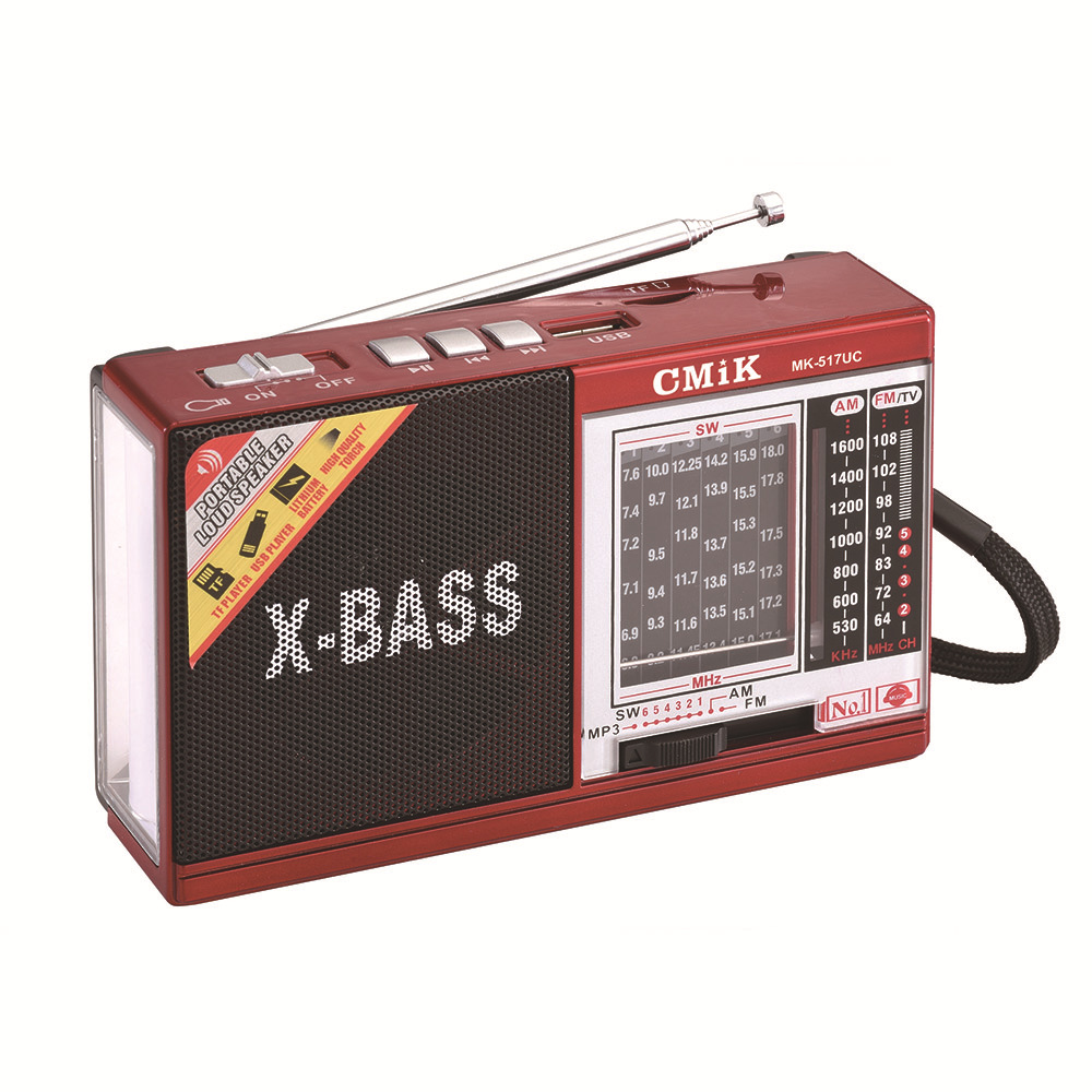 cmik multi-band multi-functional card-inserting flashlight radio, export-oriented speaker radio, card-inserting radio