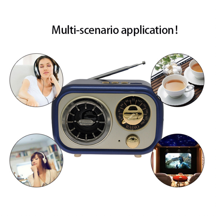 Factory wholesale vintage Bluetooth speakers, portable mobile phone and computer card plug-in speakers, USB flash drive plug-in mini speakers, new models Application Scenario