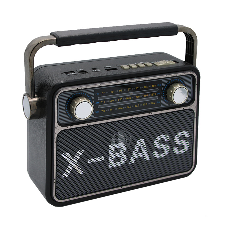European and American retro radio, desktop for the elderly, old-fashioned card-inserting Bluetooth speaker, remote control FM medium wave and short wave broadcasting