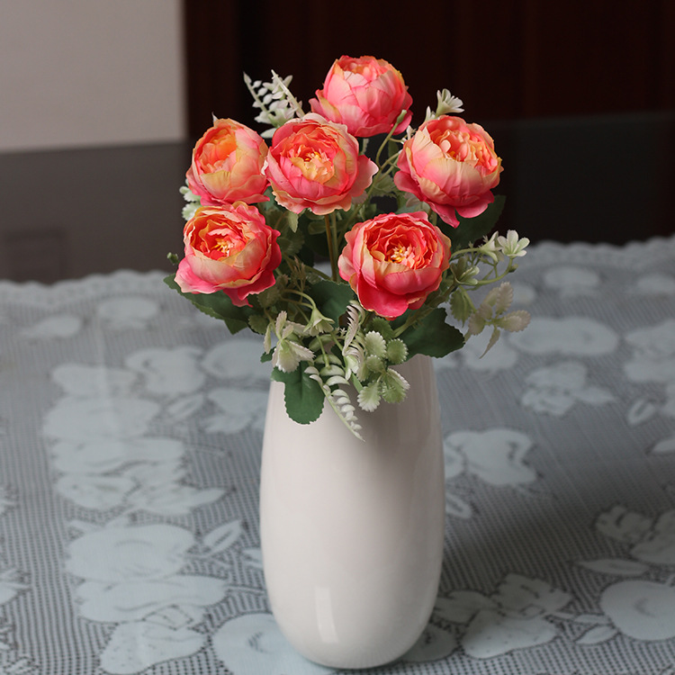 Silk fabric peony artificial flower handles, door knocker decorative flowers, silk flower artificial flowers, wall decorations, hanging decorations, Amazon supply undefined
