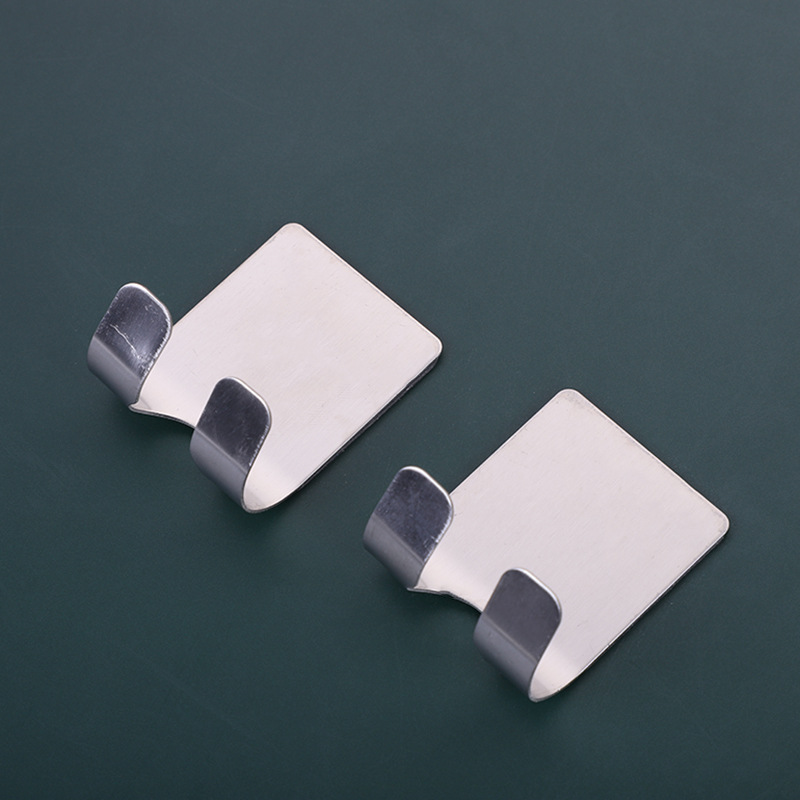 Double hook seamless adhesive razor stand factory direct sales, metal stainless steel adhesive hook wall, bathroom waterproof, seamless full figure