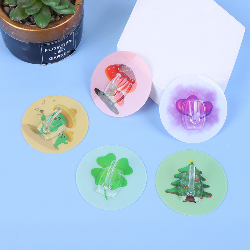 Strong adhesive hook, no need for drilling, 6.5 cm removable glue pattern crystal tree branch hook, washable and reusable hook full figure