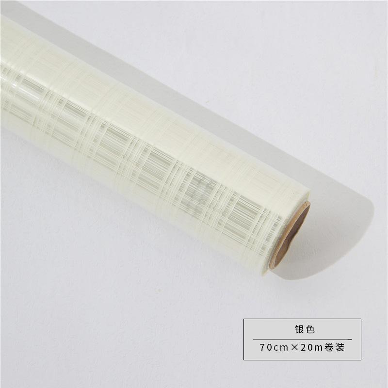 Ruiqu gold and Silver imported checkered paper flower shop floral art gift wrapping paper waterproof plastic OPP film undefined