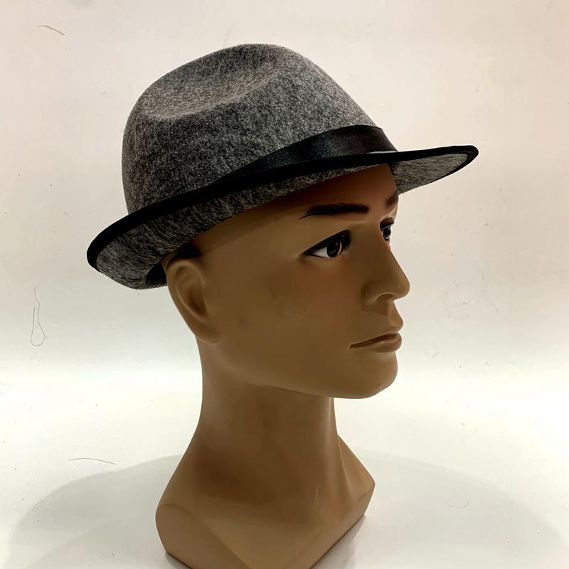 Qianfang Festival wig hat, Irish hat style, grey gift hat, non-woven fabric, one-time die-casting molding, men's professional hat 4323