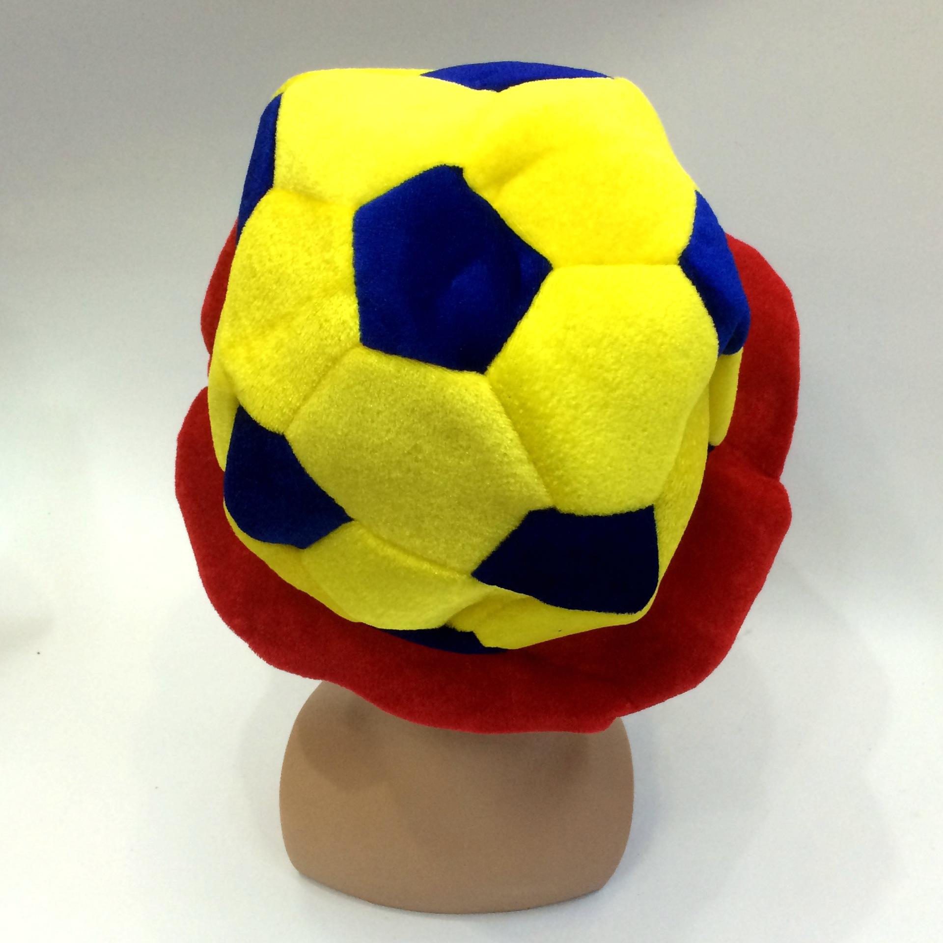 Custom-made Spanish red and yellow World Cup football hats for export Specification image