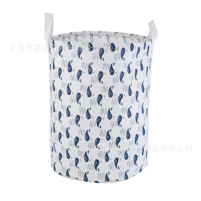 Factory direct sales, ins style, Nordic style, foldable dirty clothes basket, storage bucket, cotton and linen storage basket, storage bucket, laundry basket undefined