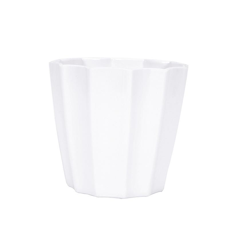 Factory direct sales of 5-sized Y31 series vertical striped circular color series flower POTS and plastic succulent flower POTS details Picture