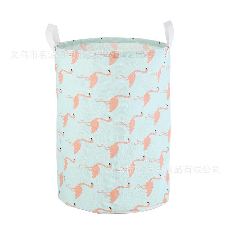Factory direct sales, ins style, Nordic style, foldable dirty clothes basket, storage bucket, cotton and linen storage basket, storage bucket, laundry basket undefined