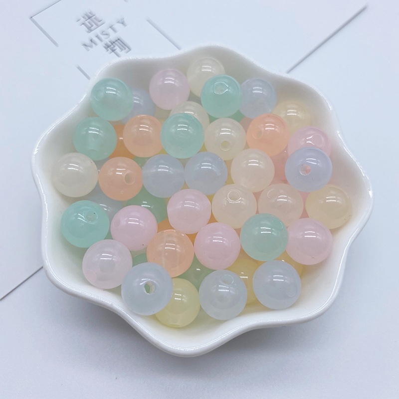 Acrylic through-hole jelly beads are versatile. They are the same light-colored beads as the popular ones. diy fresh color and versatile accessories undefined