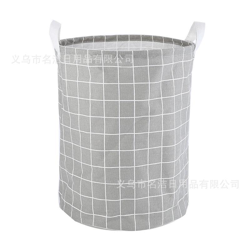 Factory direct sales, ins style, Nordic style, foldable dirty clothes basket, storage bucket, cotton and linen storage basket, storage bucket, laundry basket undefined