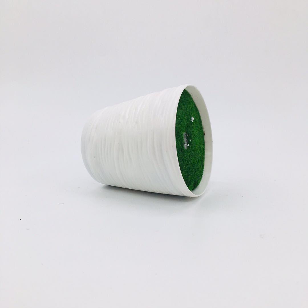 The manufacturer supplies green plant simulation flowerpots with faux bark patterns, plastic weighted flowerpots with foam Specification image