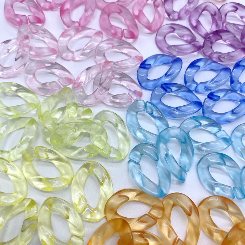 diy simple and versatile accessories: Bag strap decoration, popular hairpin accessories, transparent color-plated chain buckle Application Scenario