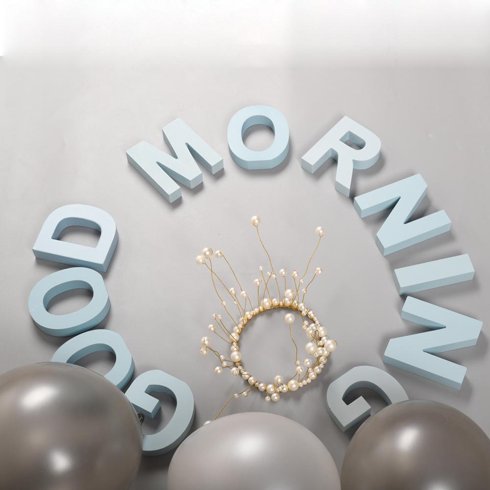 【 Large blue 】 Manufacturers custom wooden English letter creative decoration home wedding decoration shooting props