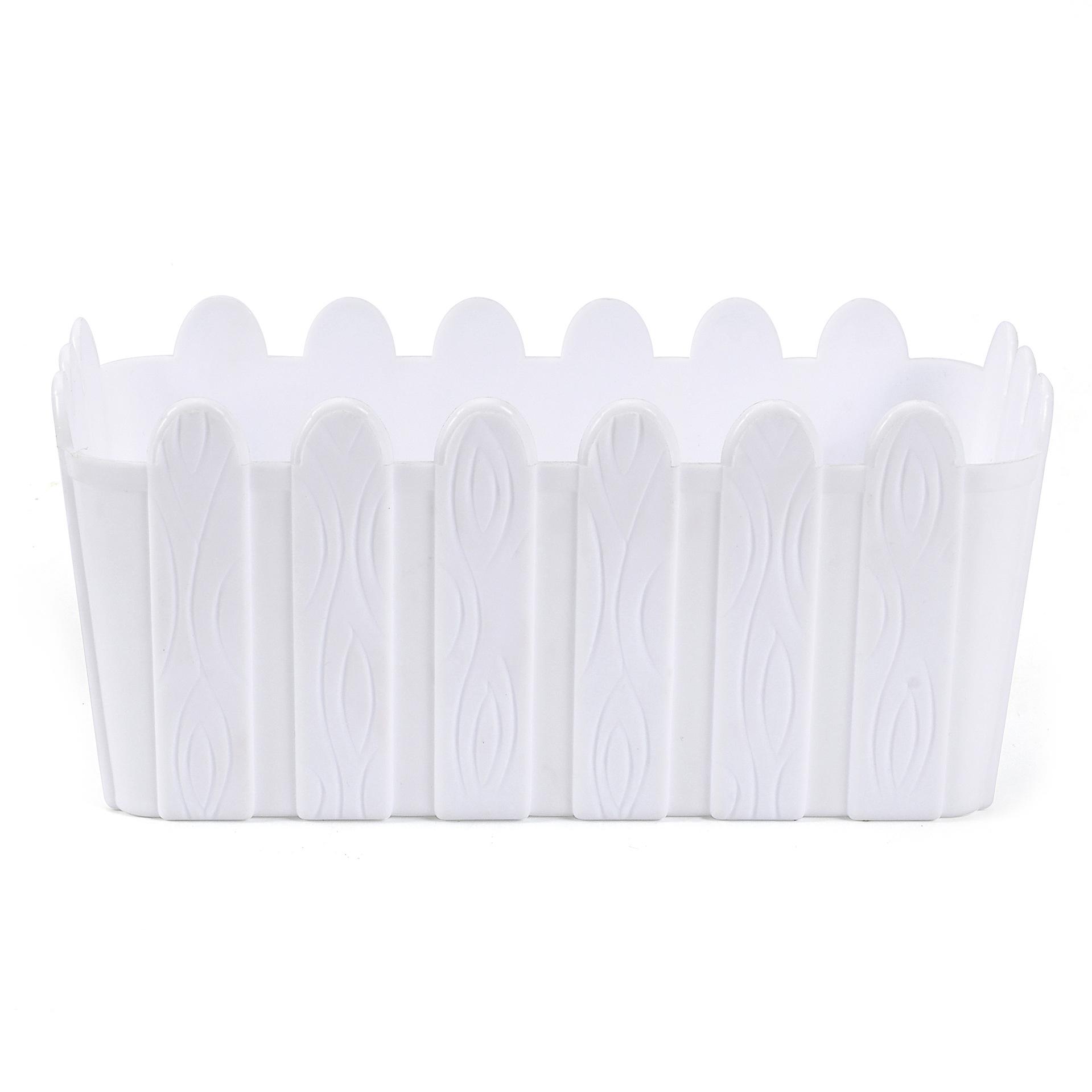 仿真植物栅栏塑料花盆 长方形国际插花盆 厂家供应