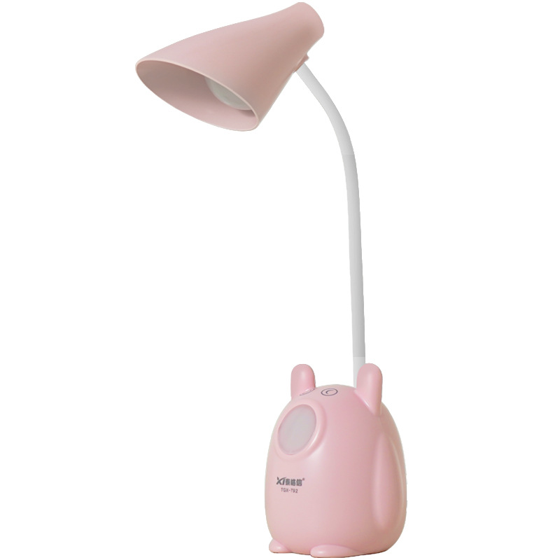 泰格信TGX-792少女心led护眼充电台灯书桌学生写字创意灯礼品定制白底实物图