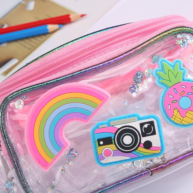 Unicornio unicorn color lentejuelas cintura bolsa otoño invierno nuevos dibujos animados un hombro crossbody bolsa chica estudiante bordado Specification image