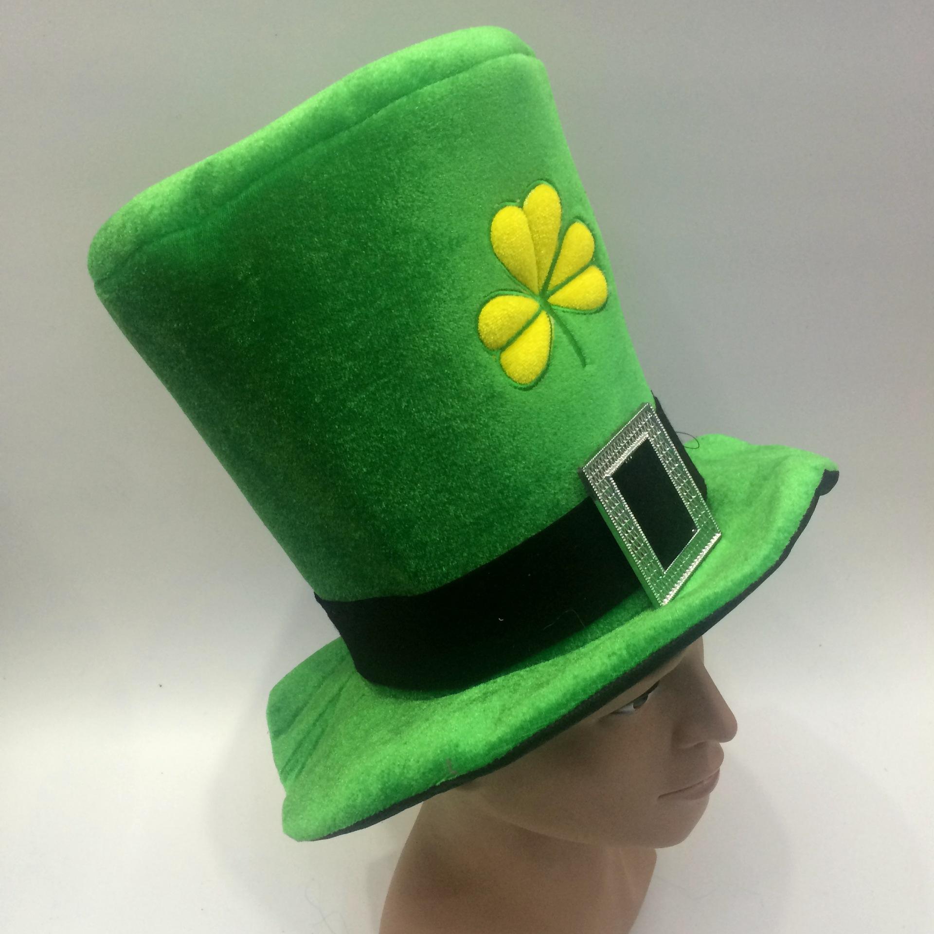 Irish Day green tall hats, green festival celebration joy soft Lincoln tall hats, custom-made various export hats details Picture