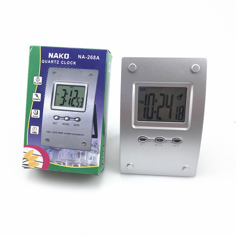 Manufacturers directly supply NAKO NA-268A car clock small alarm clock electronic clock lcd display electronic clock thumbnail