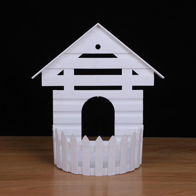 悬挂式吊盆花盆挂墙栅栏花盆壁挂花盆墙花盆创意壁挂仿真花艺塑料细节图