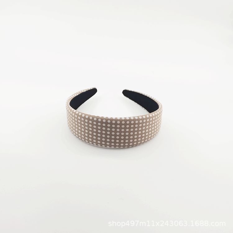 New 0.2 Thin Sponge Full Head Hoop Europe And The United States Ancient Simple Fashion Wide Edge Hair Card Polka Dot Headwear Manufacturers Direct Supply details Picture