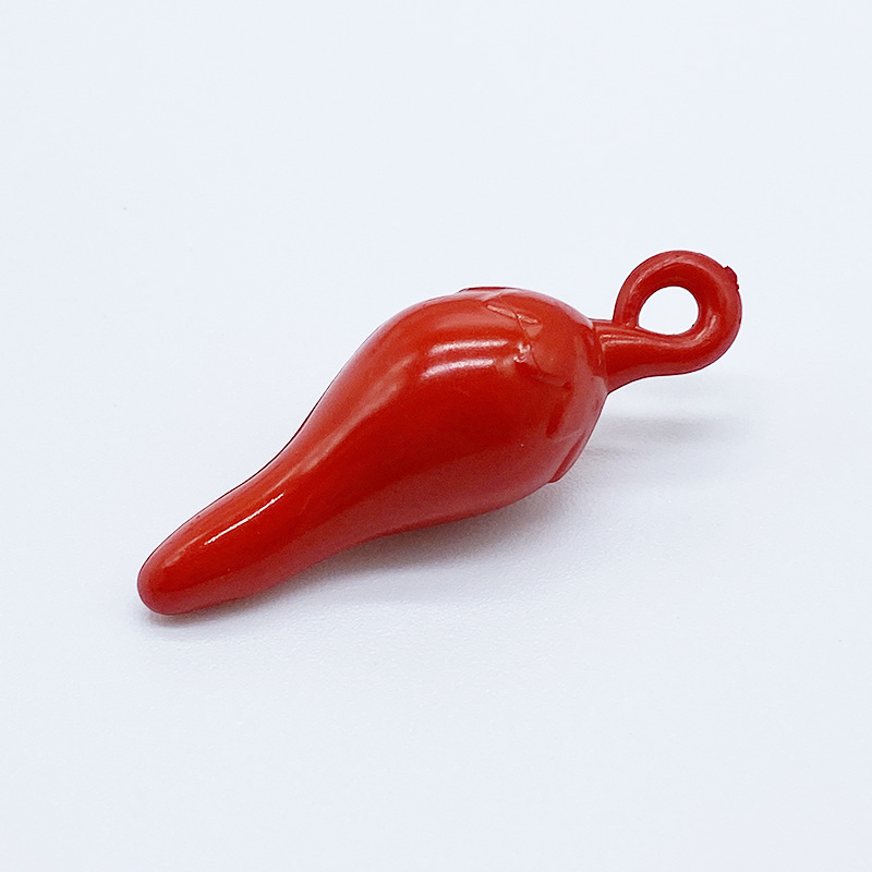 This is a diy beaded material of the same style as the popular acrylic hanging hole small chili pepper hundred-piece. The red color is used to make earrings undefined