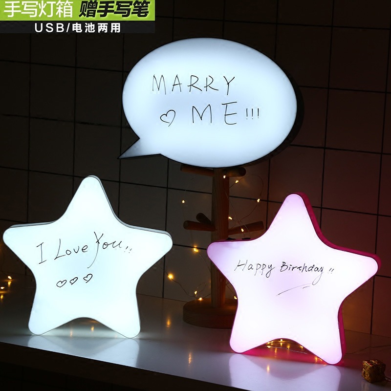 LED letter light box, creative birthday gift, erasable message board, proposal and confession prop, popular online handwritten message light Application Scenario