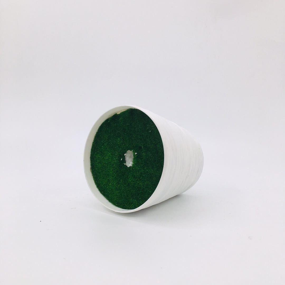 The manufacturer supplies green plant simulation flowerpots with faux bark patterns, plastic weighted flowerpots with foam Application Scenario
