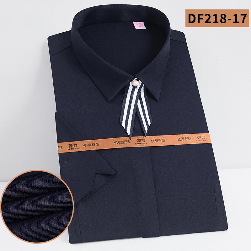 衬衫女新款2020年设计感小众职业装短袖衬衣工作服工装正装上衣寸详情图7