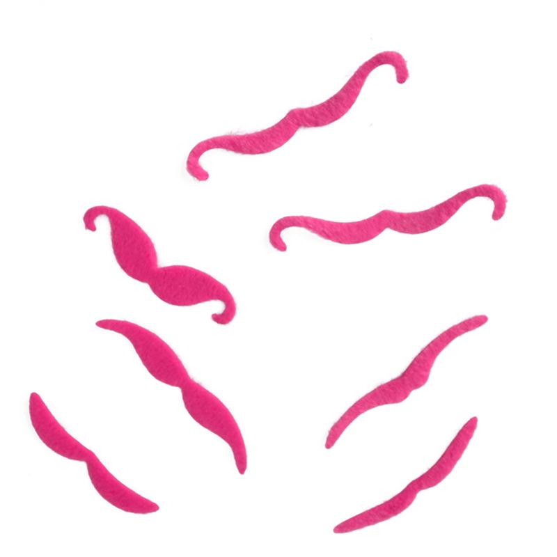 Cross-border foreign trade export dance party costume props for men and women, fine beard simulation black and pink figment-shaped beard toys Item Picture