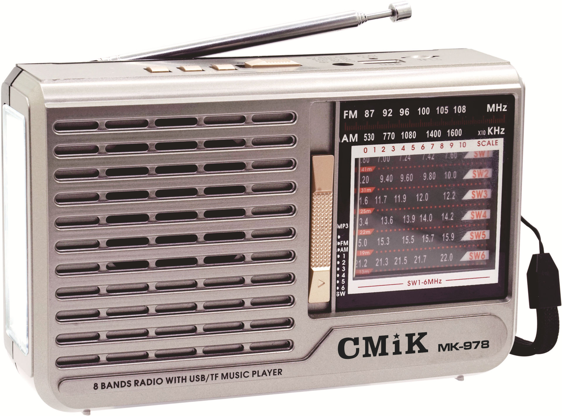 cmik radio portable multi-functional flashlight for the elderly USB MP3 player details Picture