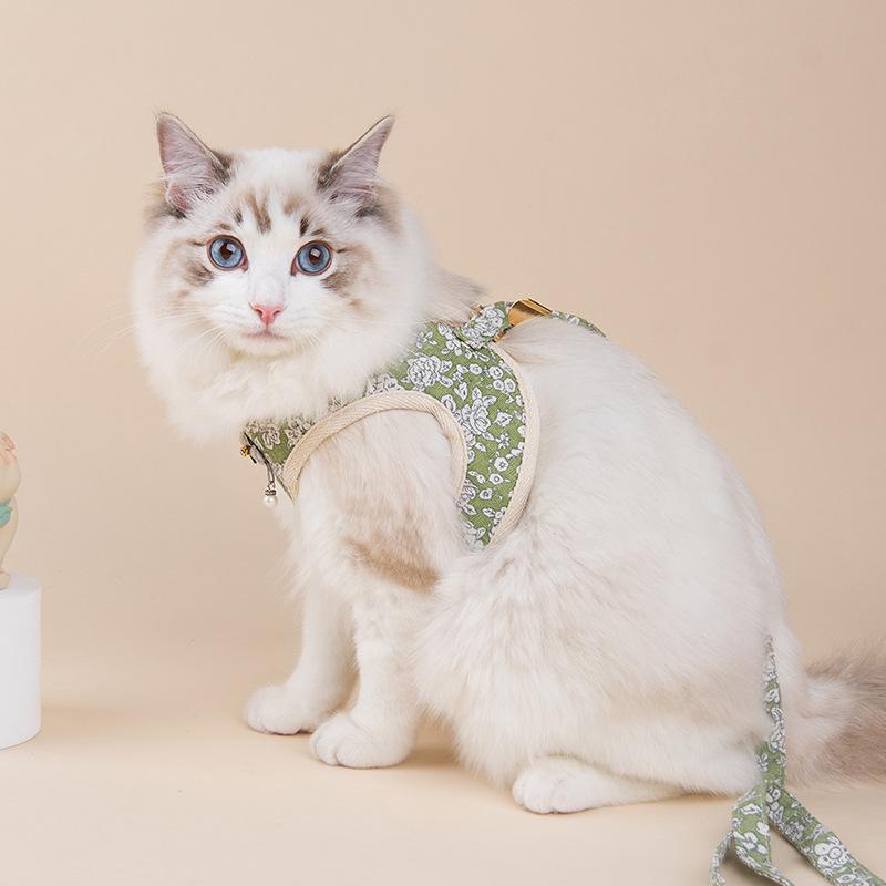 New style of pet supplies: Dog leash, chest and back strap, cat and dog clothes, dual-purpose leash, Korean-style printed dog leash details Picture