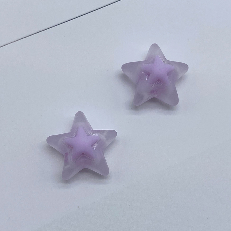 简约清新通孔磨砂蛋黄珠 diy儿童发饰制作橡皮筋配饰亚克力饰品详情图7