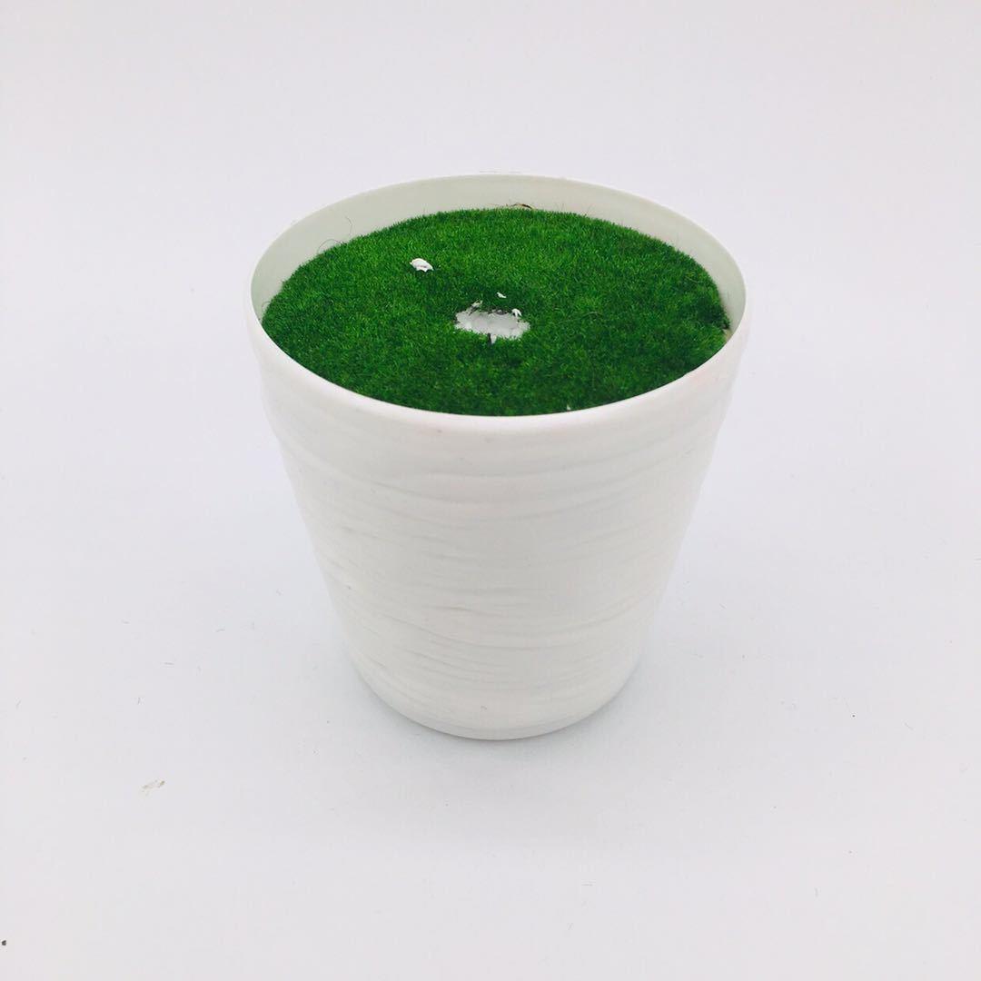 The manufacturer supplies green plant simulation flowerpots with faux bark patterns, plastic weighted flowerpots with foam details Picture
