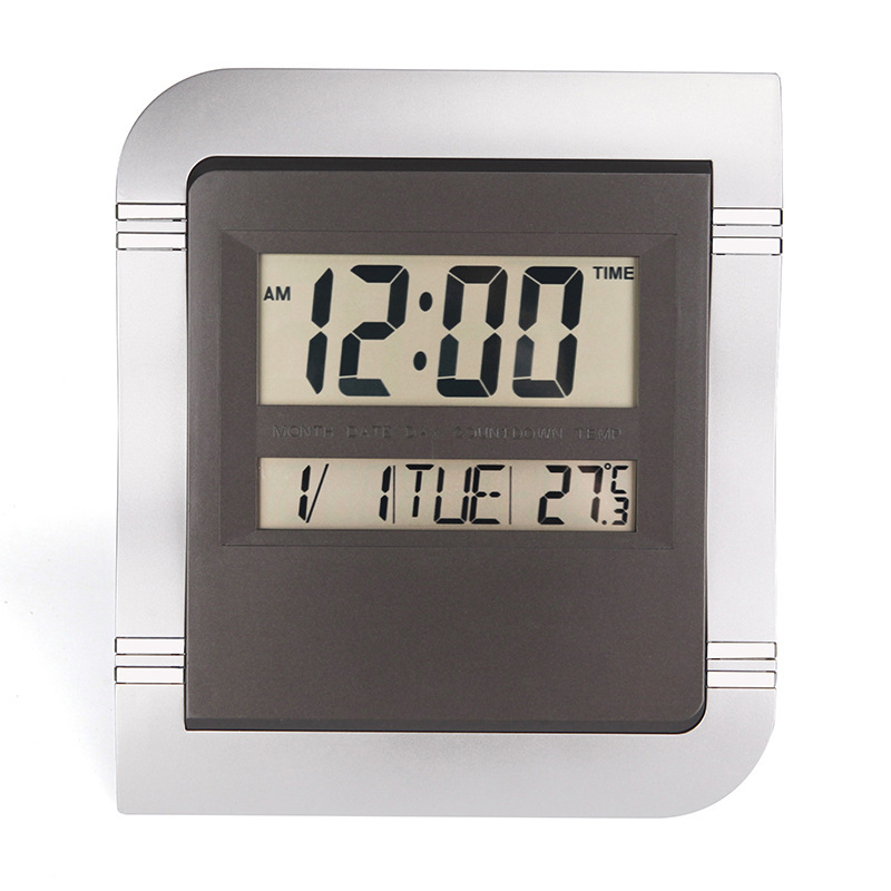 厂家直供 KENKO KK-5883 静音液晶电子钟 自动测量环境温度白底实物图