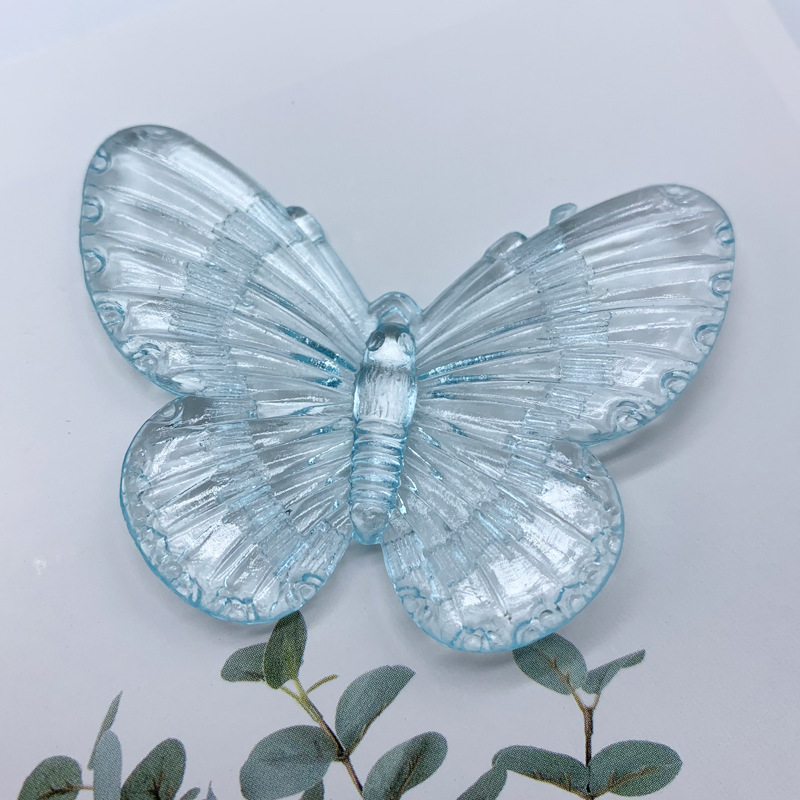 ins透明蝴蝶地摊货源吊孔大小号 厂家直销亚克力夏天色搭配包包珠详情图15