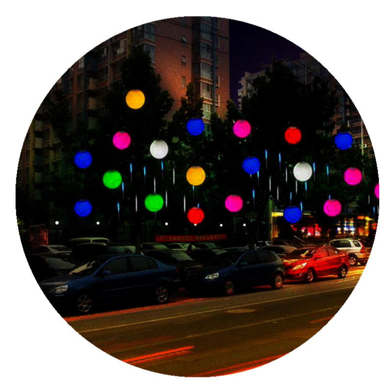 Cross-border outdoor led rice ball hanging tree lamp, crystal spherical shape, kindergarten street lighting landscape decoration Item Picture