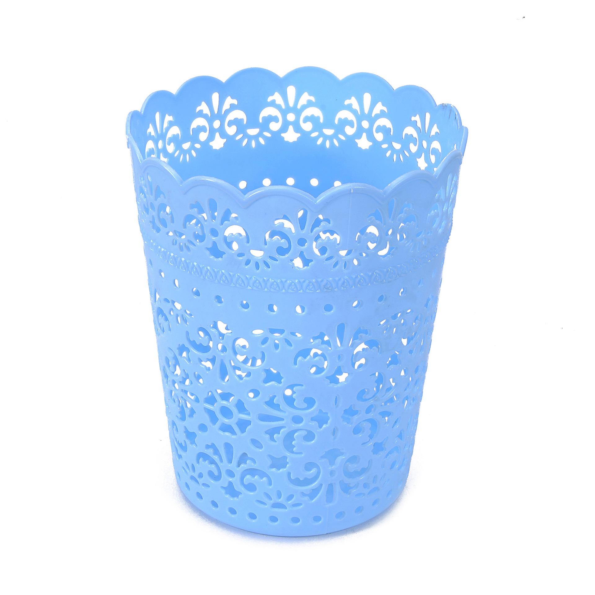 清仓大甩卖爆款2511系列花孔镂空纸篓 蕾丝皇冠花盆 塑料花盆细节图