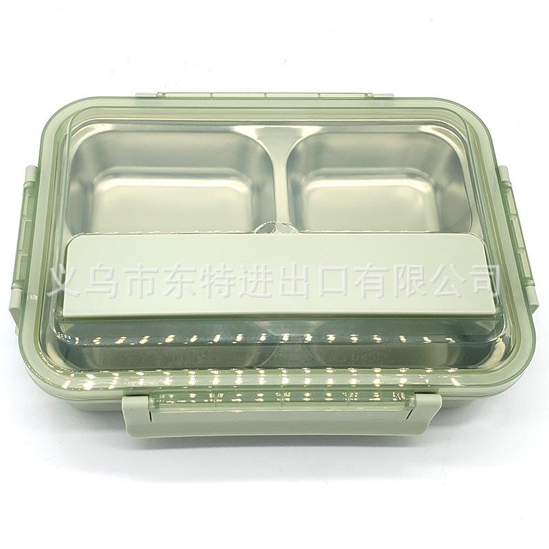 Stainless steel lunch box 304, lunch box tableware, student lunch box, insulated compartments, sealed plates, children's lunch plates Specification image